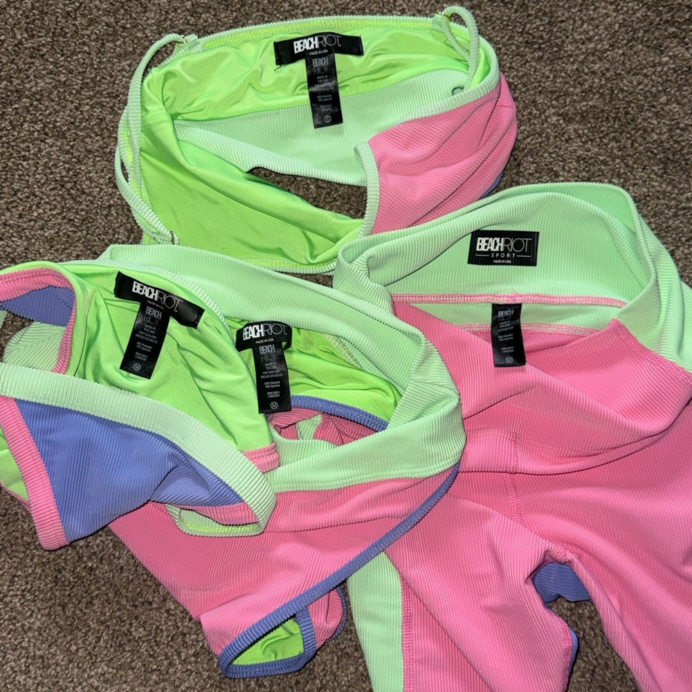 Beach Riot Neon Bikini and Shorts Set - Picture 9 of 11
